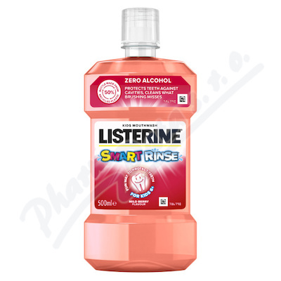 Listerine Smart Rinse Mild Berry ústní voda pro děti 500 ml