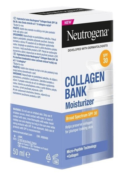 Neutrogena Collagen Bank hydratační krém na obličej SPF 30 50 ml