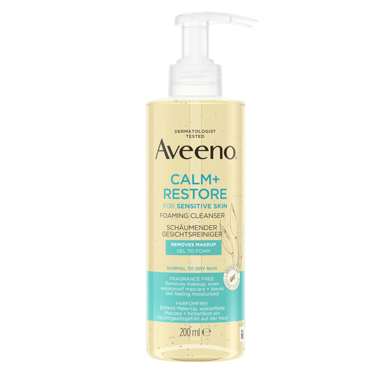 Aveeno Calm + Restore čisticí pěna na obličej 200 ml