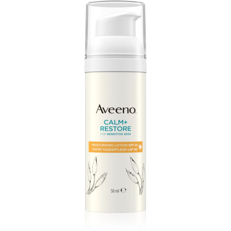 Aveeno Calm + Restore hydratační pleťové mléko SPF 50 50 ml