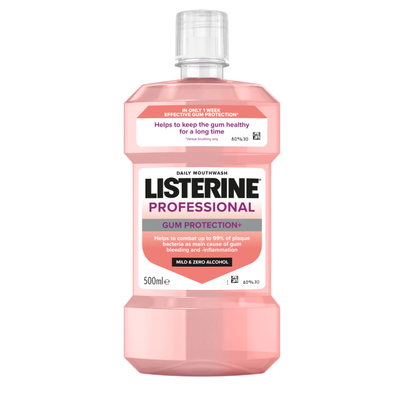 Listerine Professional Gum Protection+ ústní voda pro ochranu zubů a dásní 500 ml
