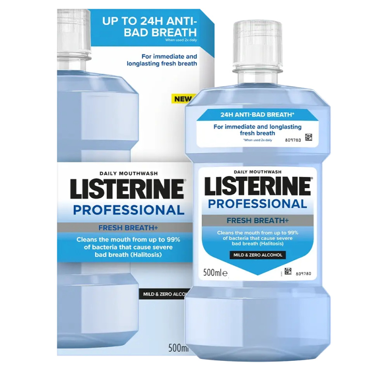 Listerine Professional Fresh Breath+ ústní voda pro svěží dech 500 ml