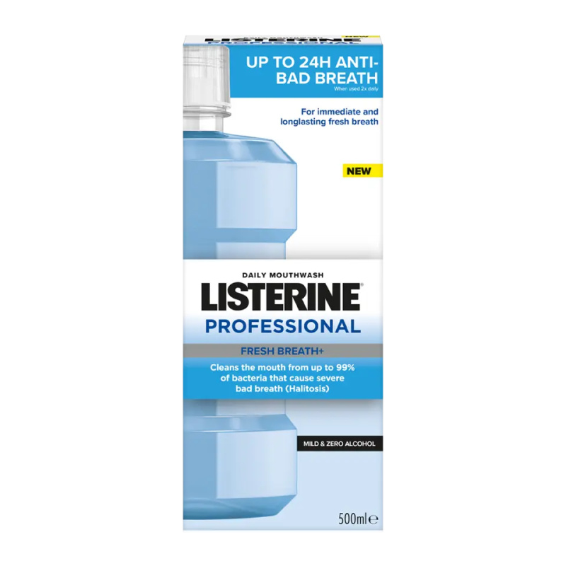 Listerine Professional Fresh Breath+ ústní voda pro svěží dech 500 ml