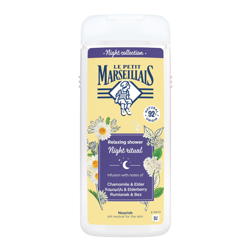 Le Petit Marseillais Night Collection Heřmánek & Bez relaxační sprchový gel 650 ml