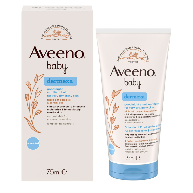 AVEENO Baby dermexa emolienční balzám na dobrou noc 75 ml