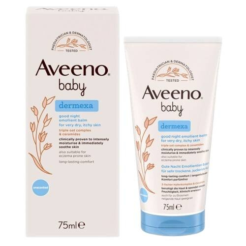 AVEENO Baby dermexa emolienční balzám na dobrou noc 75 ml