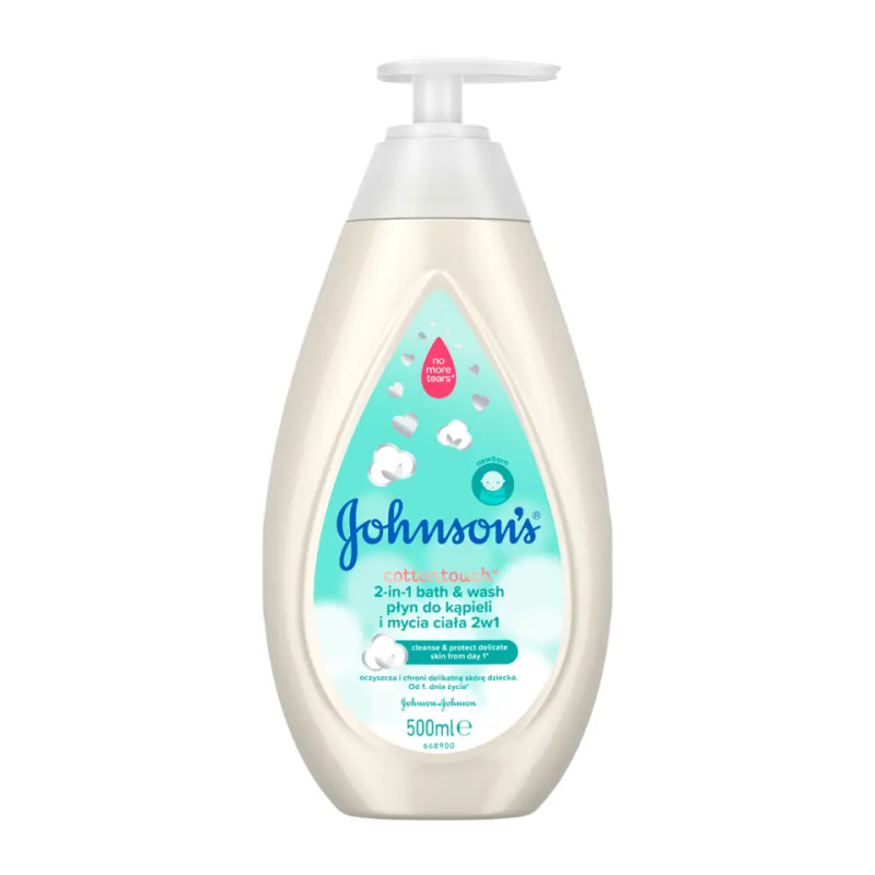 Johnson's Koupel a mycí gel 2v1 Cottontouch  500 ml