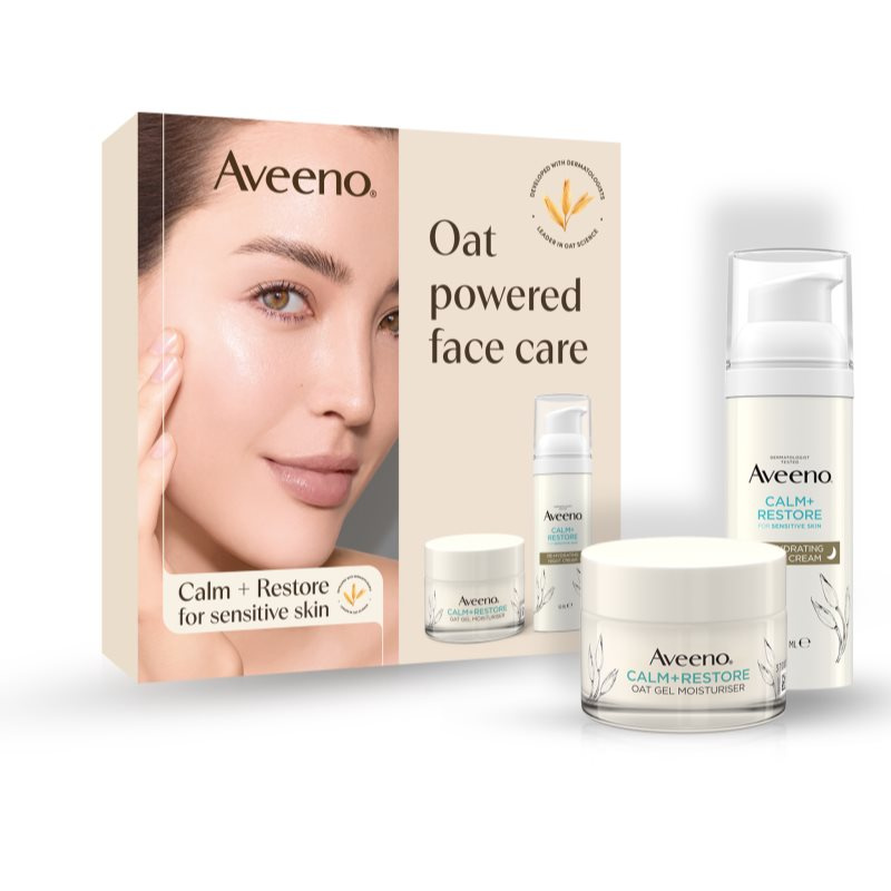 Aveeno Calm + Restore sada pro péči o pleť pro suchou a citlivou pokožku