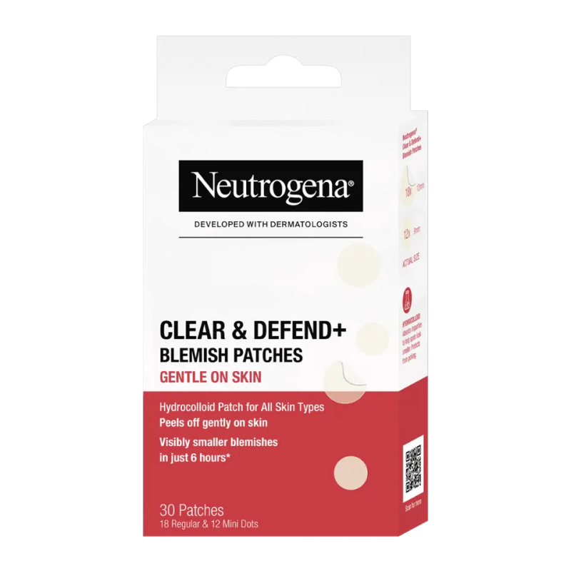 Neutrogena Náplasti na nedokonalosti Sensitive Clear & Defend+ 30 ks