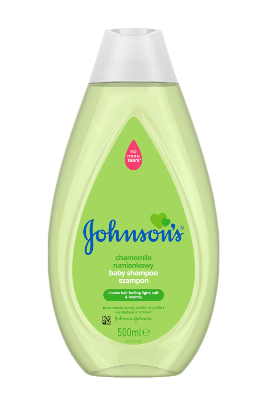 Johnson's® Wash and Bath jemný šampon pro děti od narození s heřmánkem 500 ml