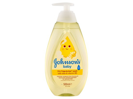 Johnson's® Top-to-Toe mycí gel na tělo a vlasy pro děti od narození 500 ml