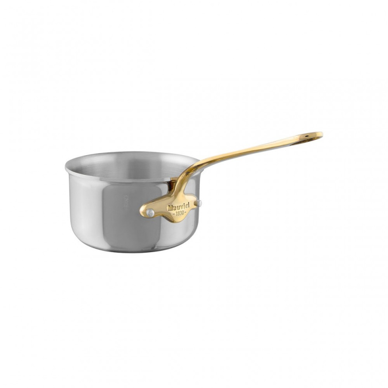 Mauviel Nerezový rendlík s bronzovou rukojetí M’Cook B, 12 cm / 0,8 l 351012