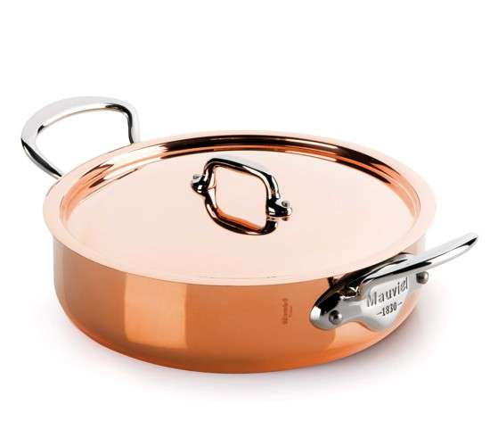 Mauviel M´150s kastrol nízký s poklicí, 24 cm / 3,1 l 613025