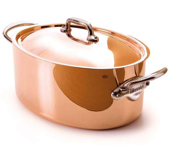 Mauviel M´150s hrnec oválný s poklicí, 30 cm / 6,6 l 613330