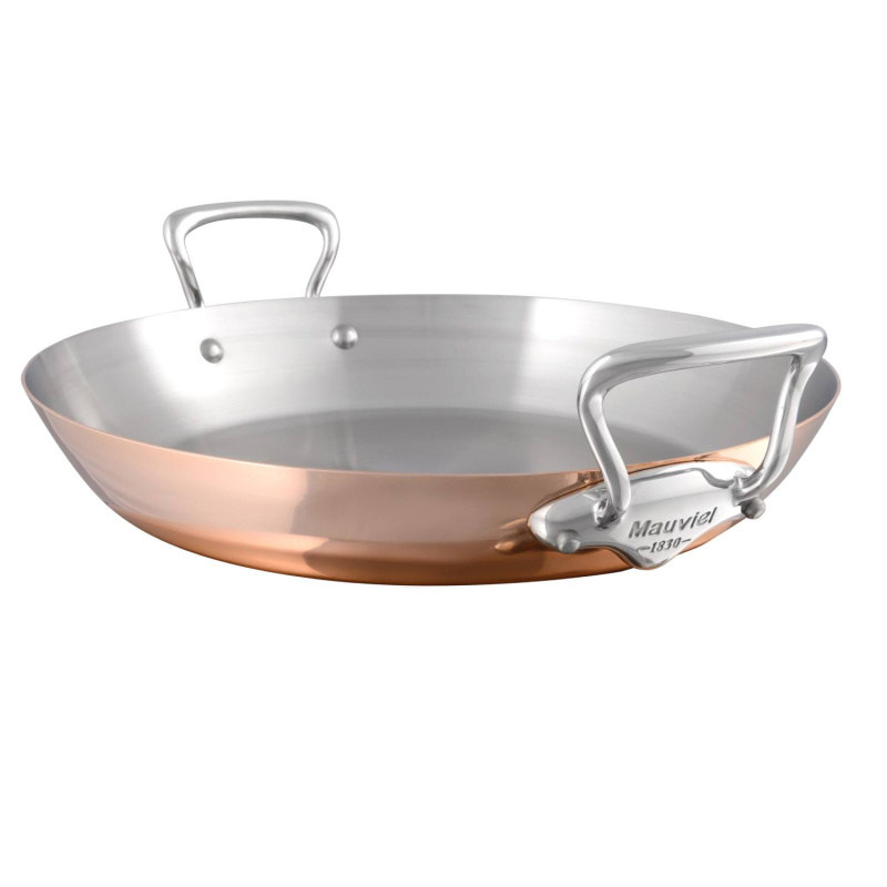 Mauviel Měděná pánev na paellu s nerezovými uchy, M’héritage 150 S, Ø 35 cm / 3,7 l 613735