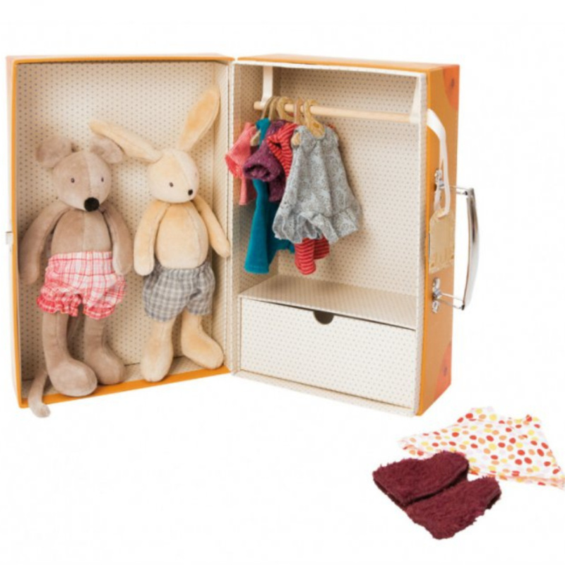 Moulin Roty myška a zajíček v kufříku