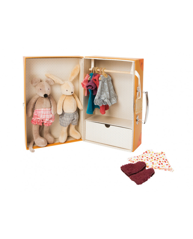 Moulin Roty myška a zajíček v kufříku