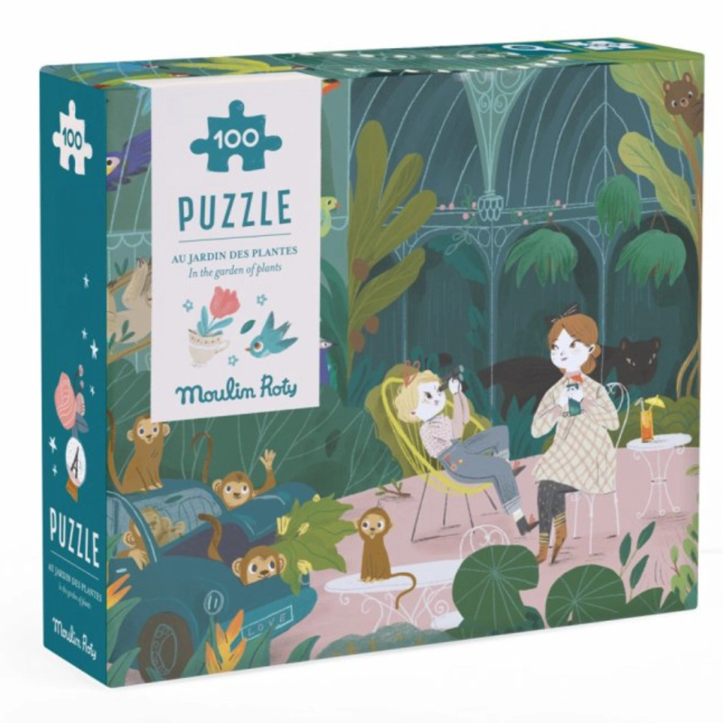 Puzzle s lupou V zahradě MOULIN ROTY - 100 dílků