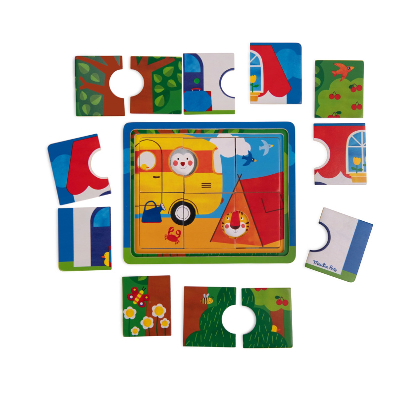 Třívrstvé puzzle Les Popipop