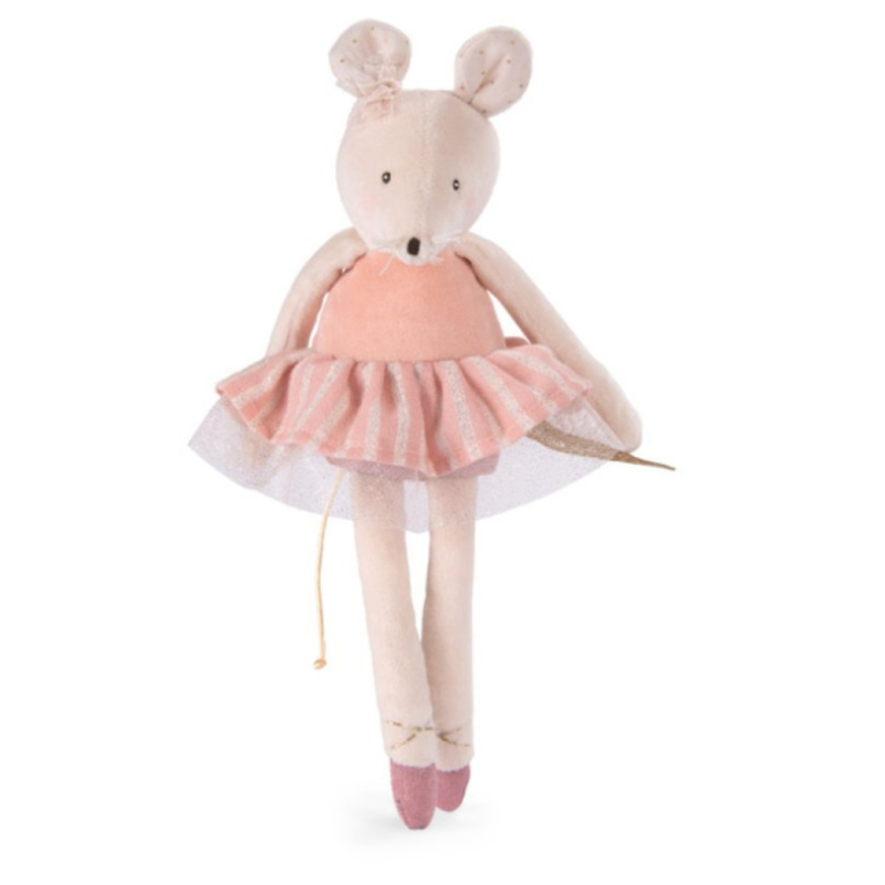MOULIN ROTY Plyšová myška Pink La Petite Ecole de Danse