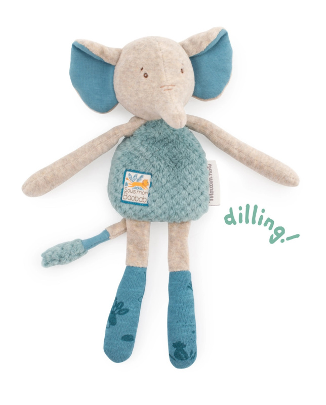 Chrastící plyšový slon Moulin Roty