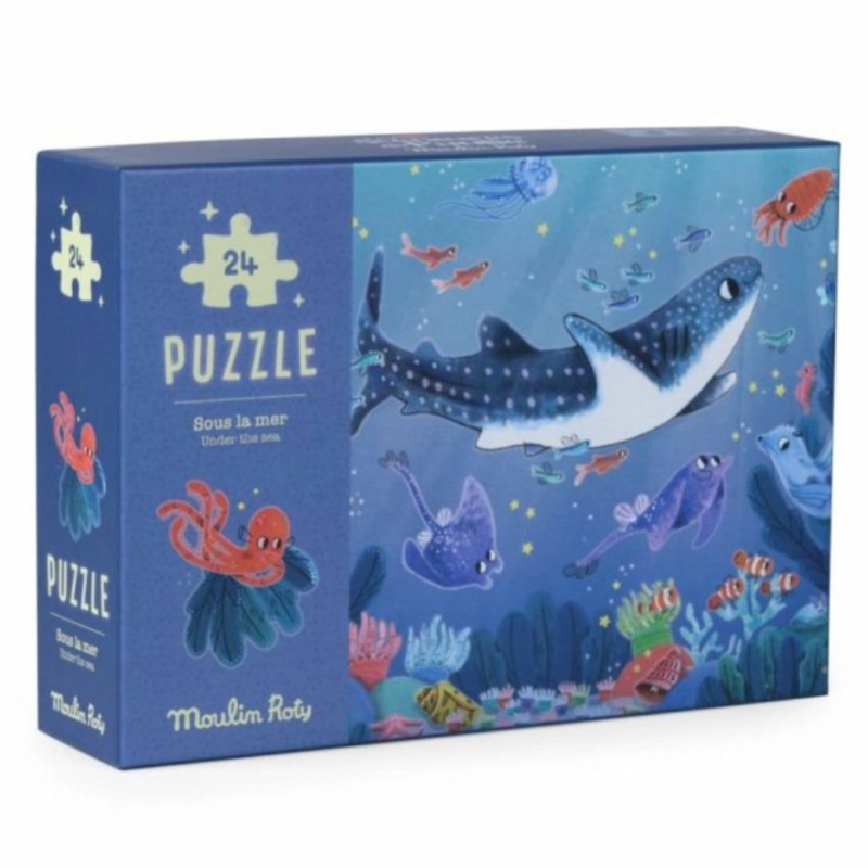 Svítící puzzle Moulin Roty Pod mořem - 24 dílků
