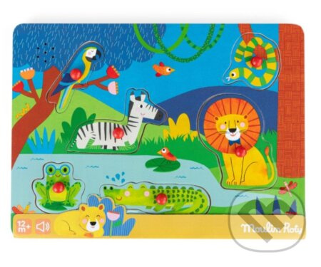 MOULIN ROTY Dřevěné puzzle Zvířátka Les Toupitis