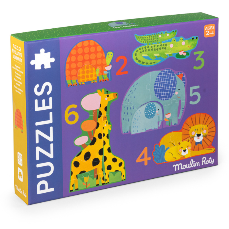 MOULIN ROTY Puzzle se zvířátky Les Toupitis - 20 pcs
