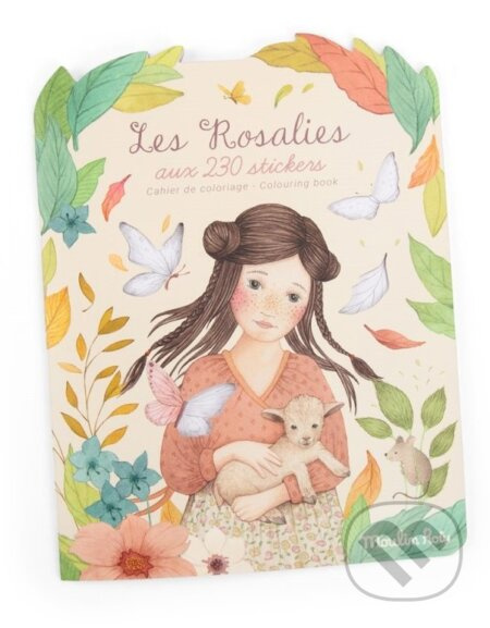 Moulin Roty knížka se samolepkami Les Rosalies