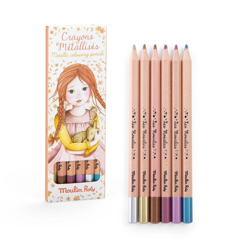 Metalické pastelky Les Rosalies od Moulin Roty
