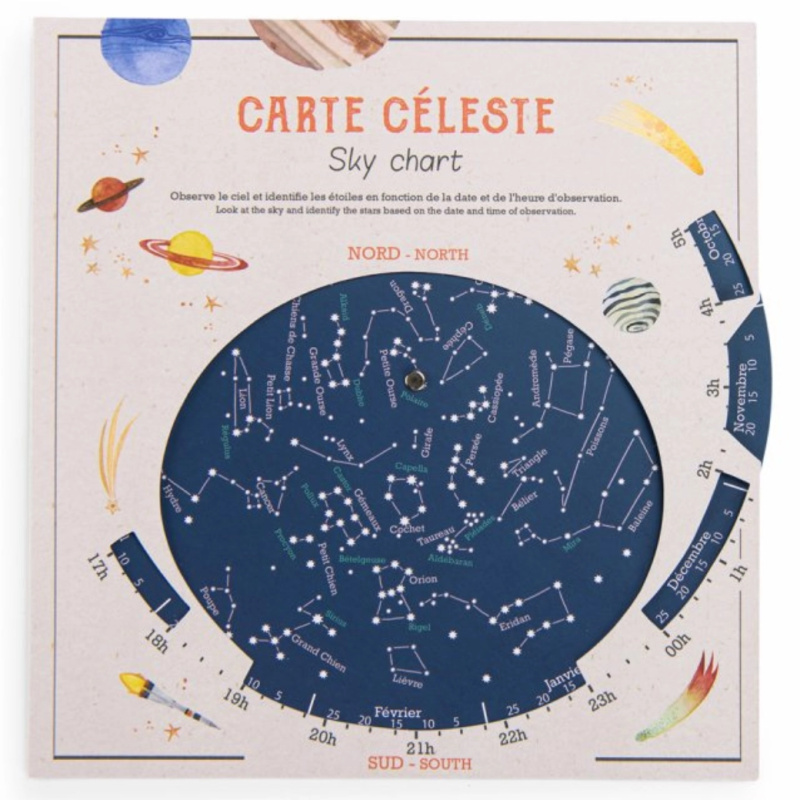 Mapa oblohy Moulin Roty