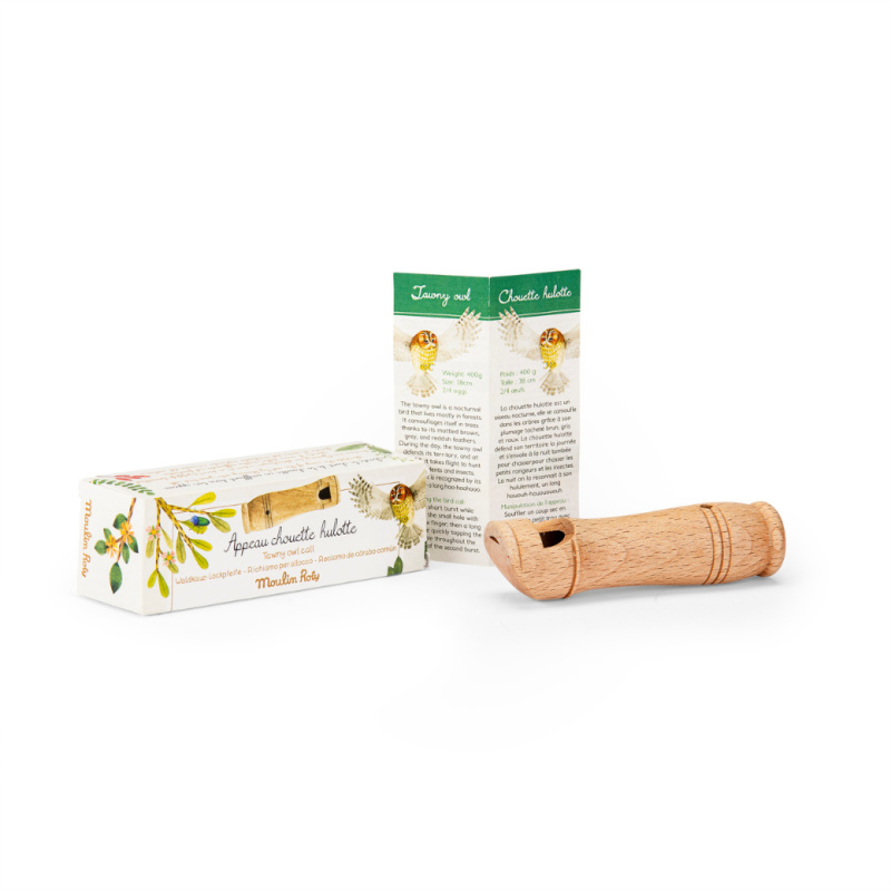 MOULIN ROTY Dřevěná píšťalka Sova Le Jardin du Moulin