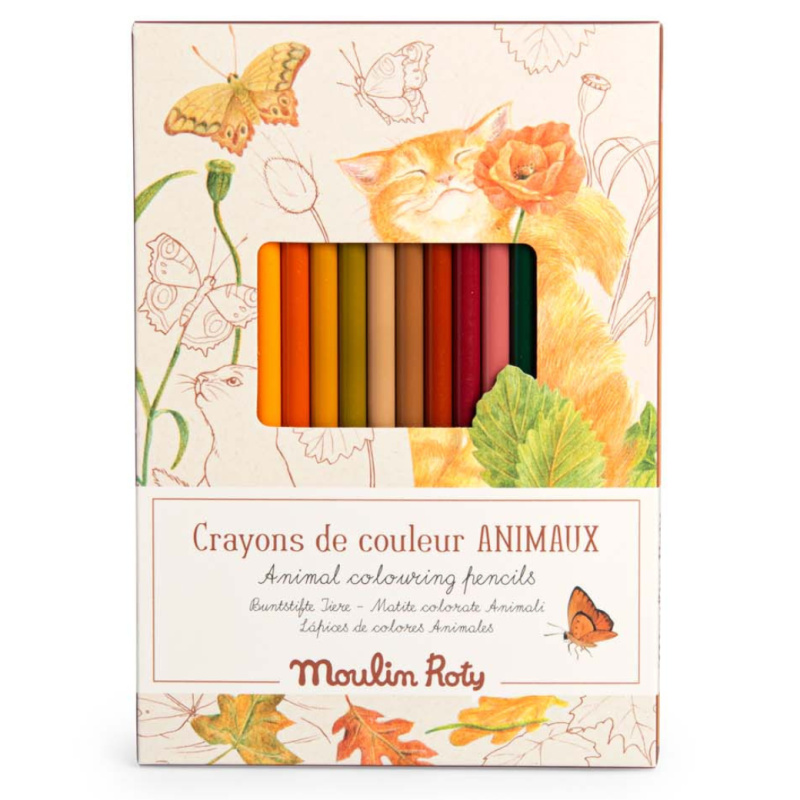 MOULIN ROTY Pastelky a omalovánky zvířata