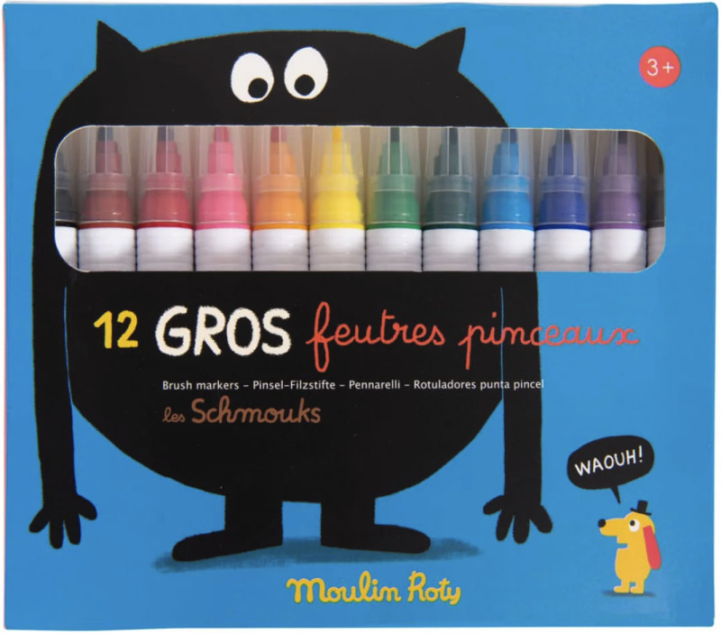 Fixy s měkkým hrotem od Moulin Roty, sada 12 ks