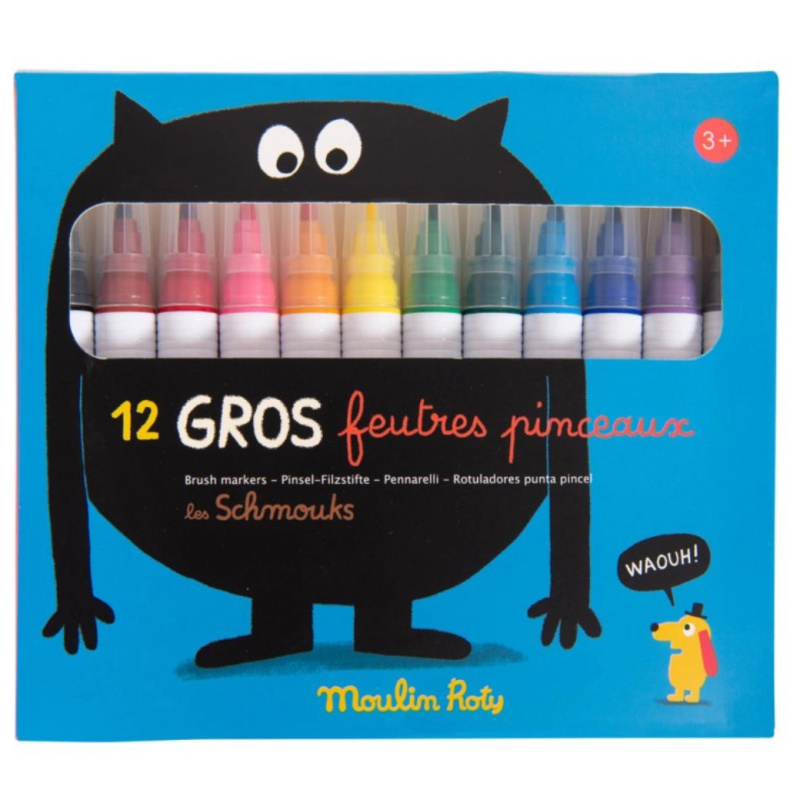 Fixy s měkkým hrotem od Moulin Roty, sada 12 ks
