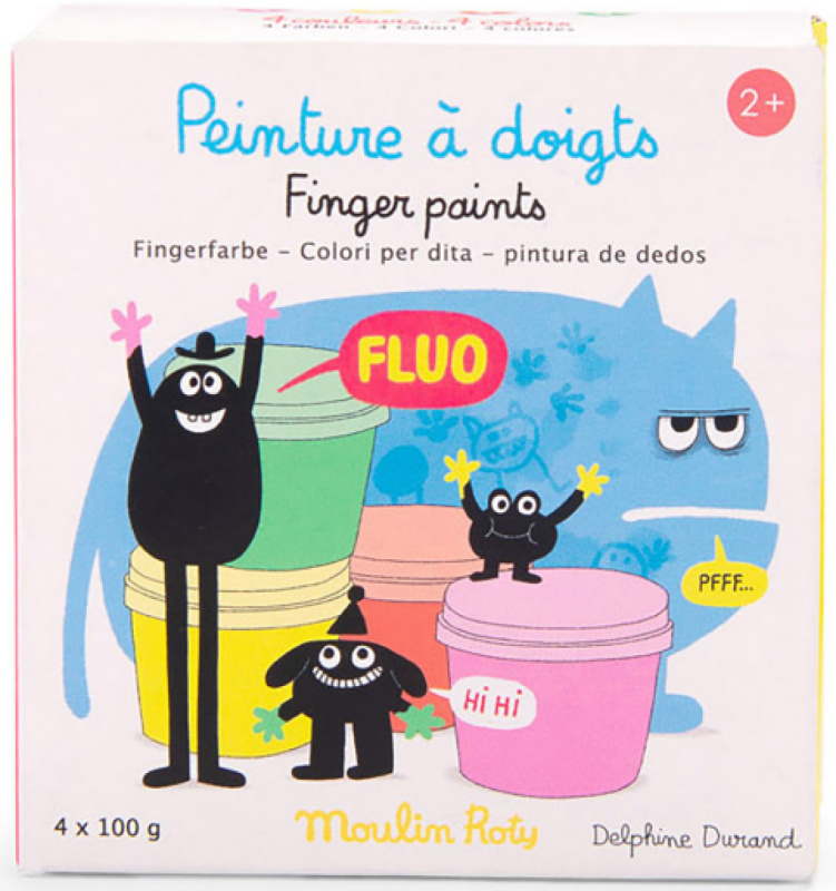 MOULIN ROTY Fosforeskující prstové barvy Les Schmouks