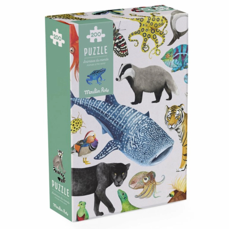 Puzzle Zvířata světa - 200 dílků