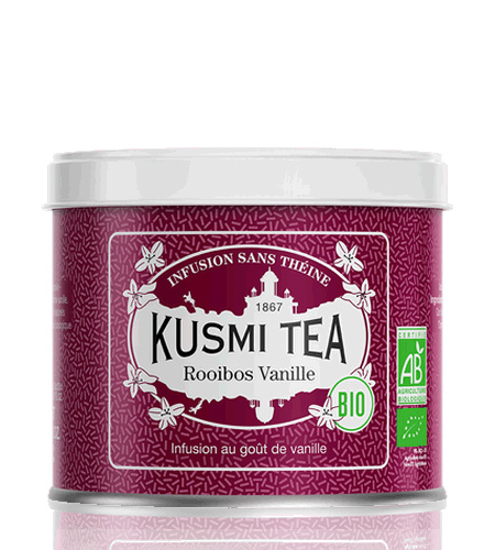 Kusmi Tea Sypaný bylinný čaj Vanilla Rooibos Bio, kovová dóza 100 g 21666A1070