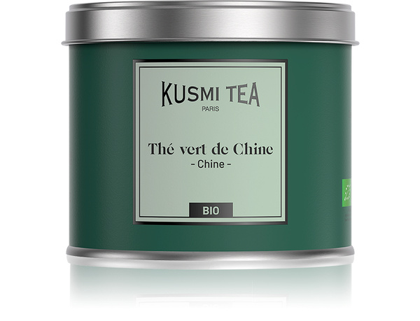 Kusmi Tea Sypaný zelený čaj Chinese green tea Bio, kovová dóza 100 g 21627A1070
