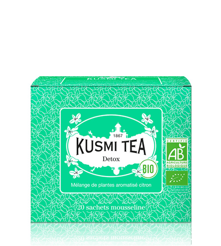 Kusmi Tea Porcovaný bylinný čaj Detox Bio, 20 sáčků 21640A1120