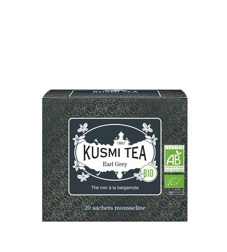 Kusmi Tea Porcovaný černý čaj Earl Grey Bio, 20 sáčků 21641A1120