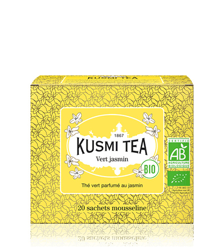 Kusmi Tea Porcovaný zelený čaj Green Jasmine Bio, 20 sáčků 21615A1120