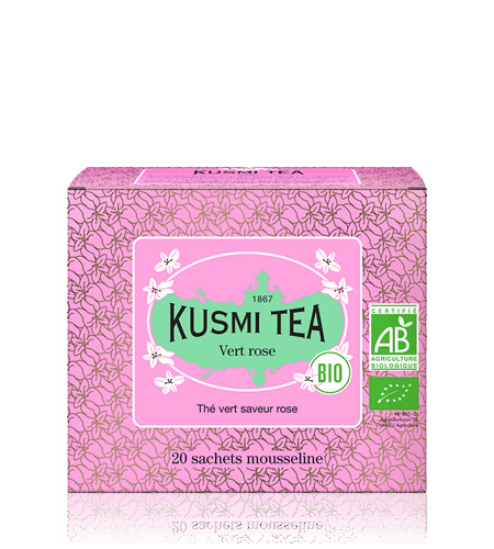 Kusmi Tea Porcovaný zelený čaj Green Rose Bio, 20 sáčků 21646A1120