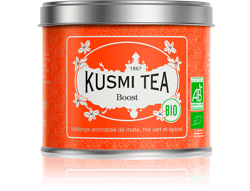 Kusmi Tea Sypaný bylinný čaj Boost Bio, kovová dóza 100 g 21634A1070