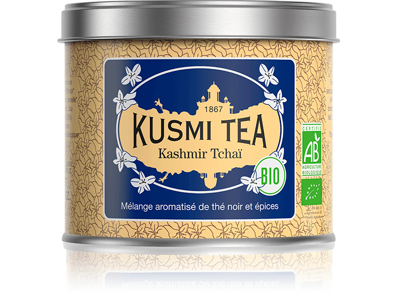 Kusmi Tea Sypaný černý čaj Kashmir Tchai Bio, kovová dóza 100 g 21722A1070