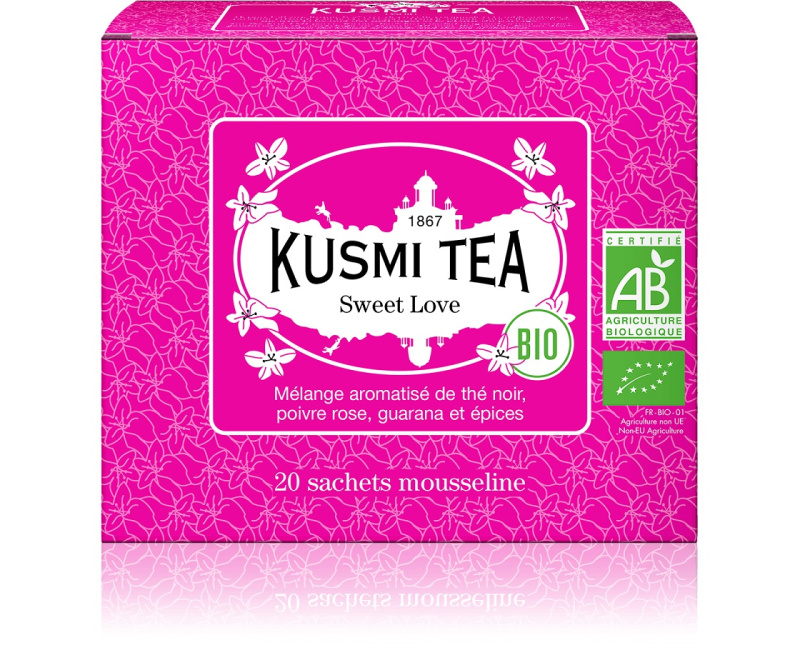 Kusmi Tea Porcovaný černý čaj Sweet Love Bio, 20 sáčků 21084A1120