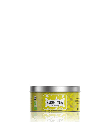 Kusmi Tea Sypaný zelený čaj Green Almonnd Bio, kovová dóza 20 g 21056A1030