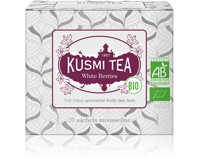 Kusmi Tea Porcovaný bílý čaj White Berries Bio, 20 sáčků 21095A1120