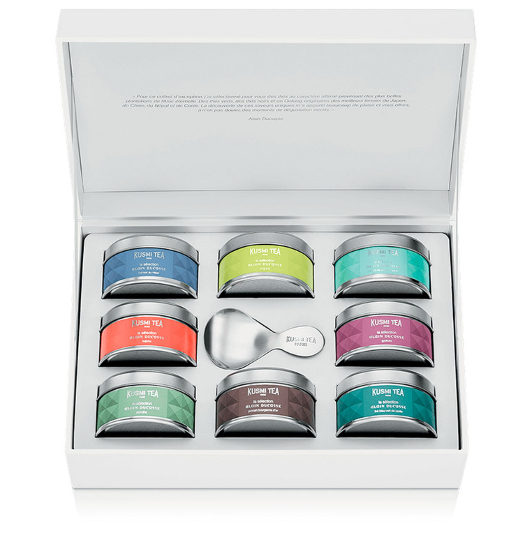 Kusmi Tea Dárková sada Alain Ducasse, set 8 čajových miniatur s čajovou lžičkou 21142A1400