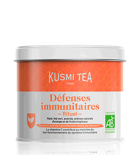Kusmi Tea Sypaný bylinný čaj na posílení imunity Immune Defense Ritual, kovová dóza 100 g 21153A1070